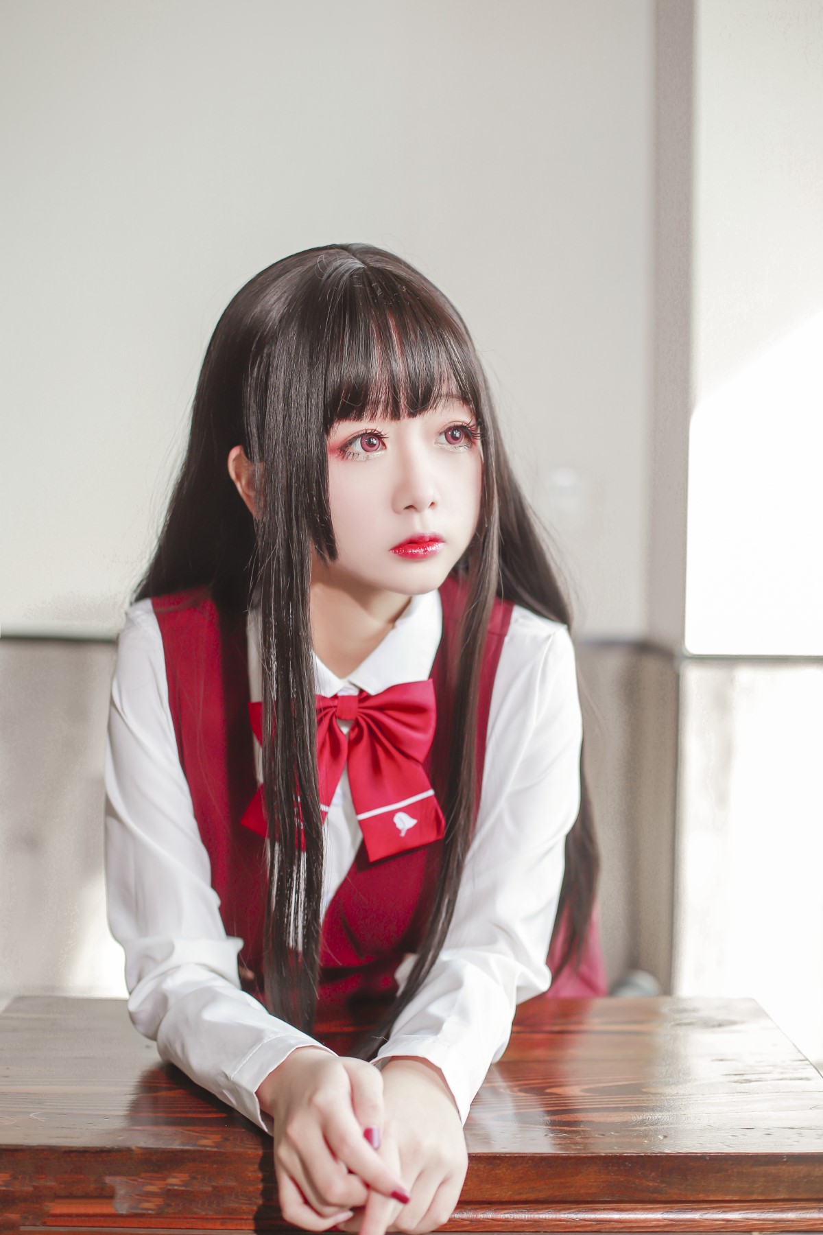 Coser@日奈娇 Vol 037 JK少女红裙 0012 9663156141.jpg