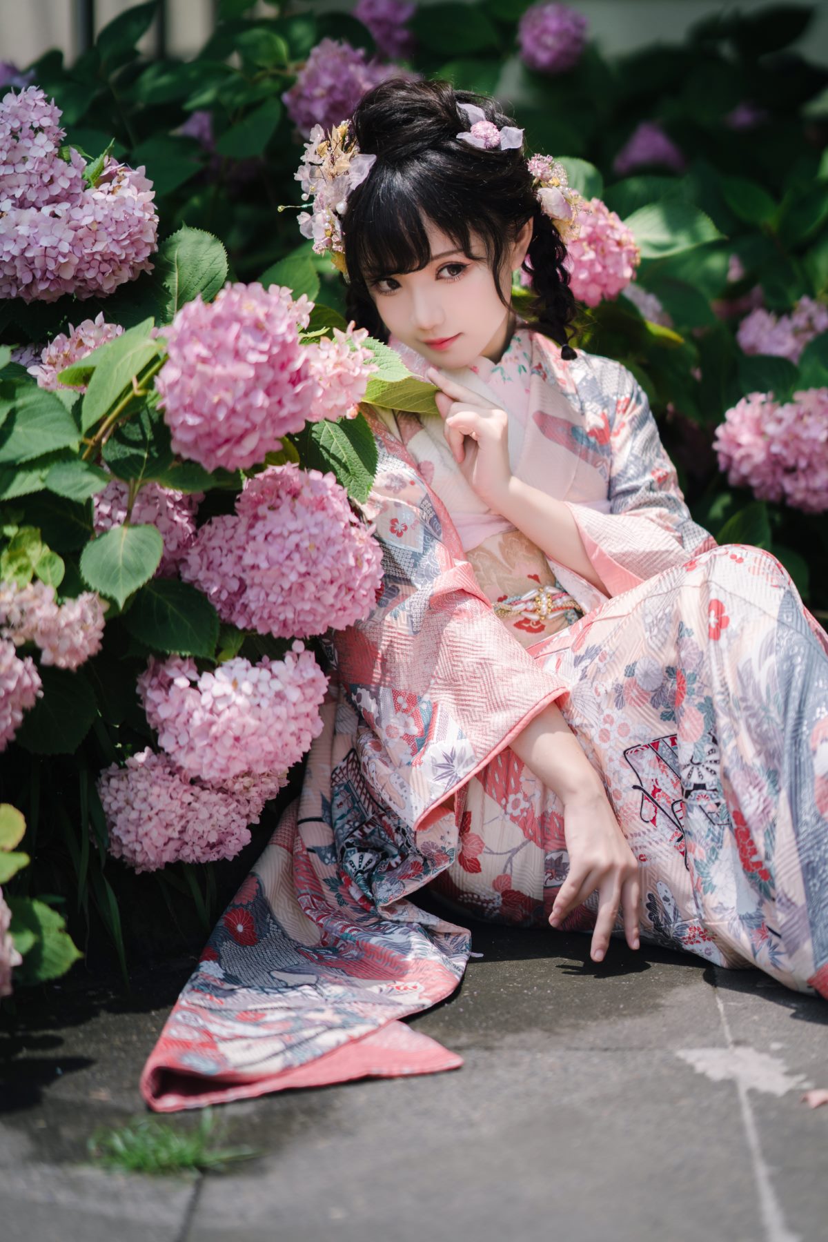 Coser@花柒Hana Vol 009 绣球花和服 0009 0818107942.jpg