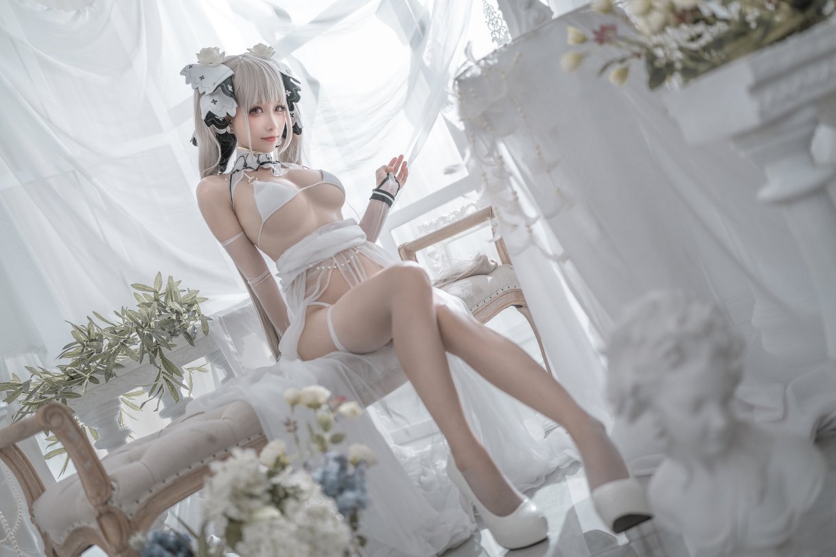 Coser@蠢沫沫 Vol.140 2B 白婚纱 0057