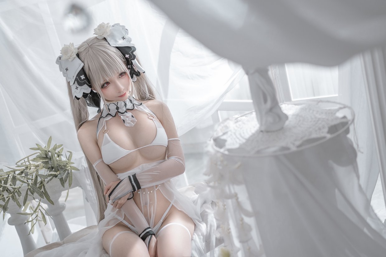 Coser@蠢沫沫 Vol.140 2B 白婚纱 0059