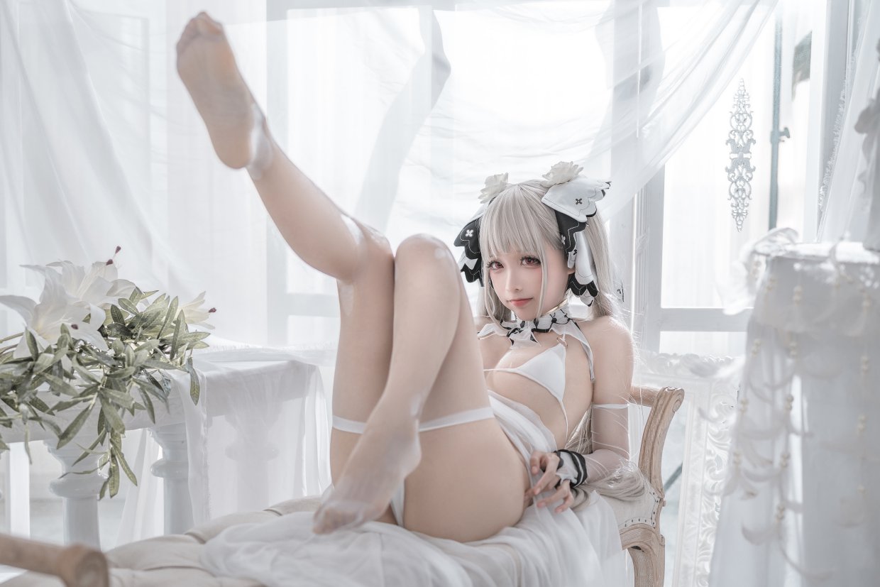 Coser@蠢沫沫 Vol.140 2B 白婚纱 0026