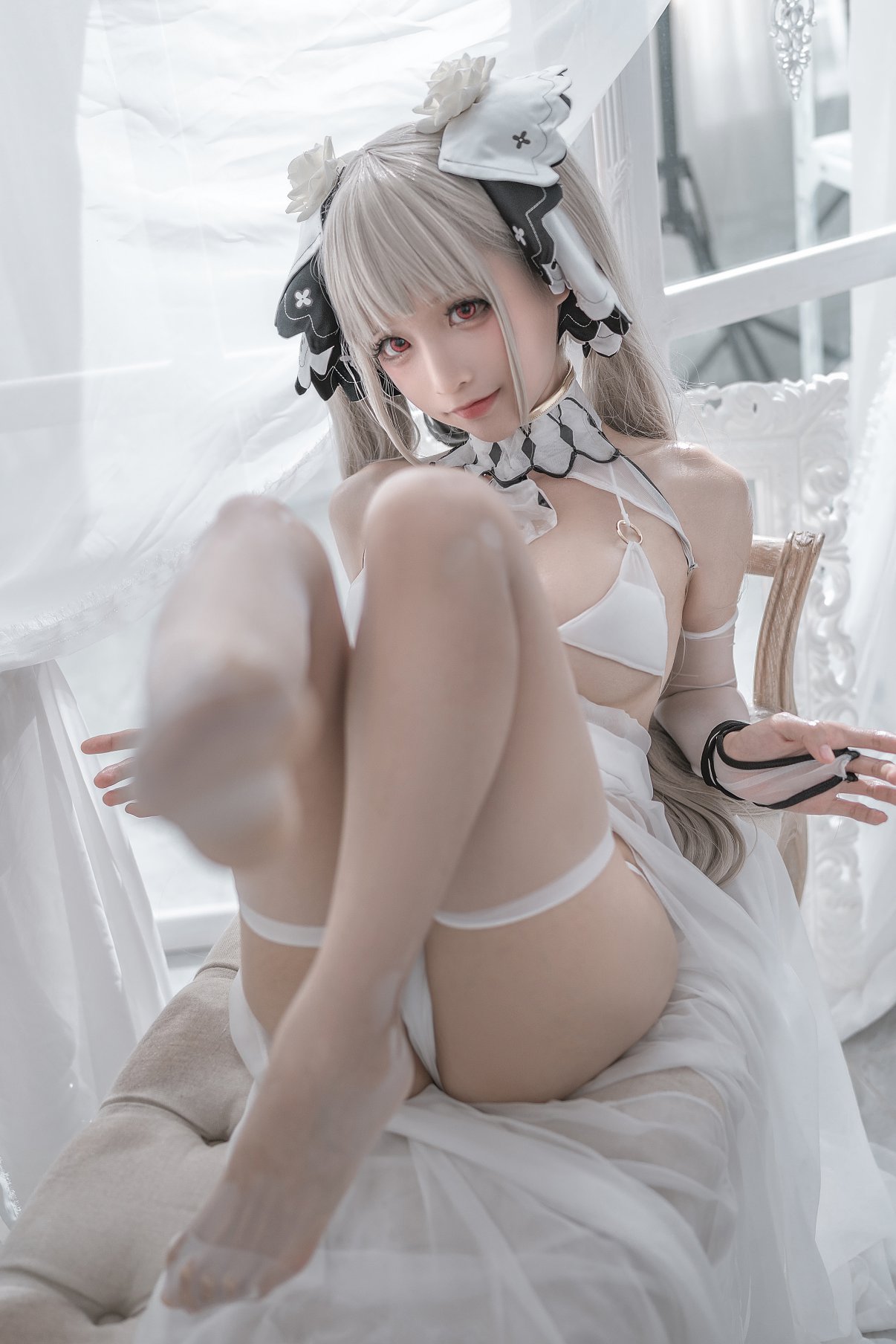 Coser@蠢沫沫 Vol.140 2B 白婚纱 0027