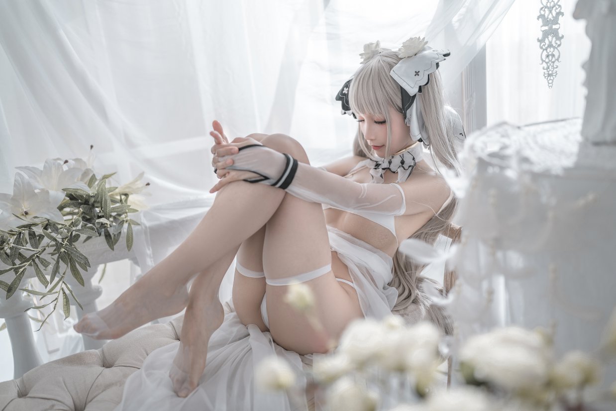 Coser@蠢沫沫 Vol.140 2B 白婚纱 0031