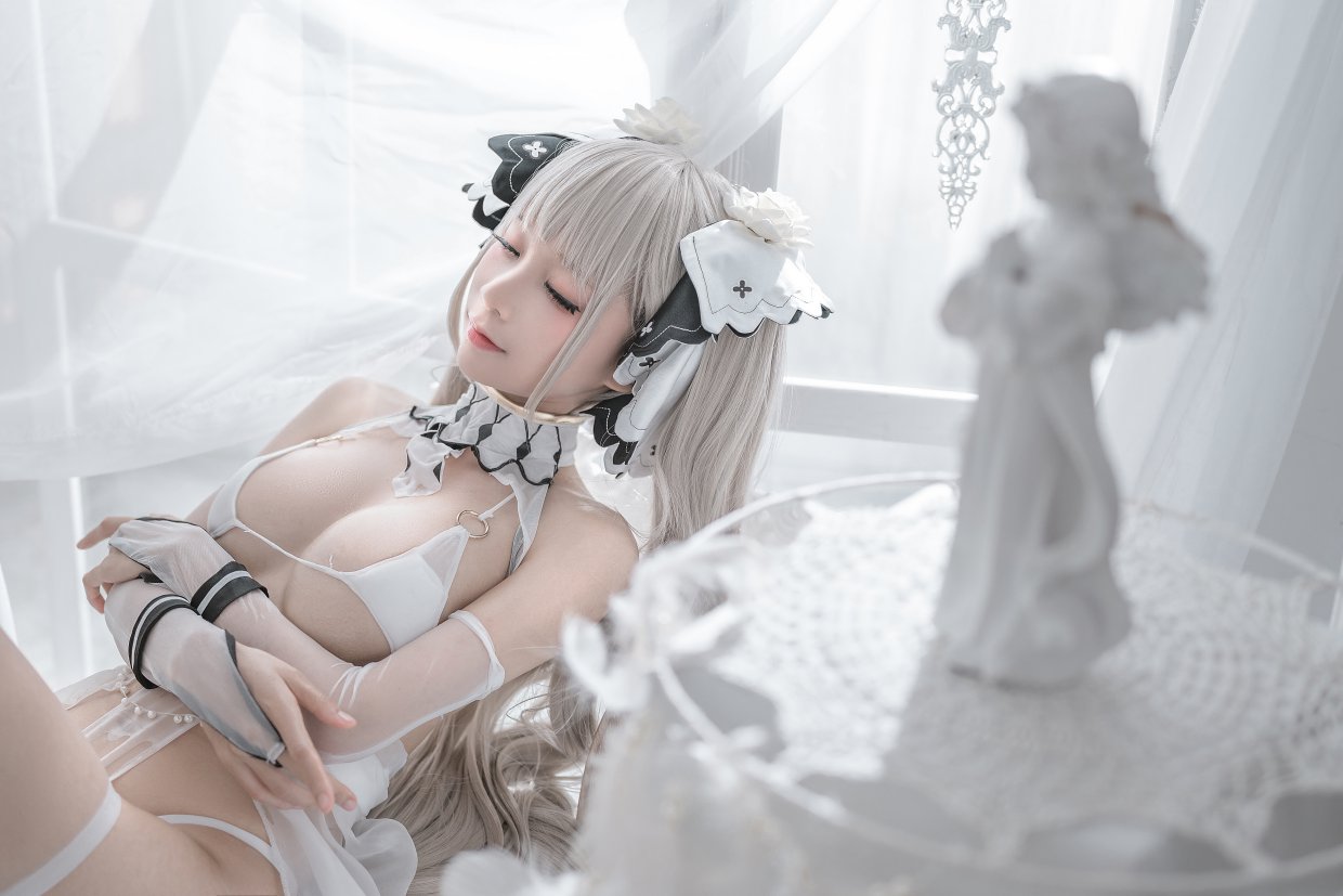 Coser@蠢沫沫 Vol.140 2B 白婚纱 0034