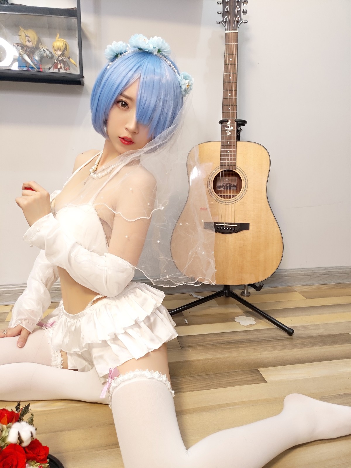 Coser@小巫女露娜 Vol.005 雷姆婚纱 0025 3807455184