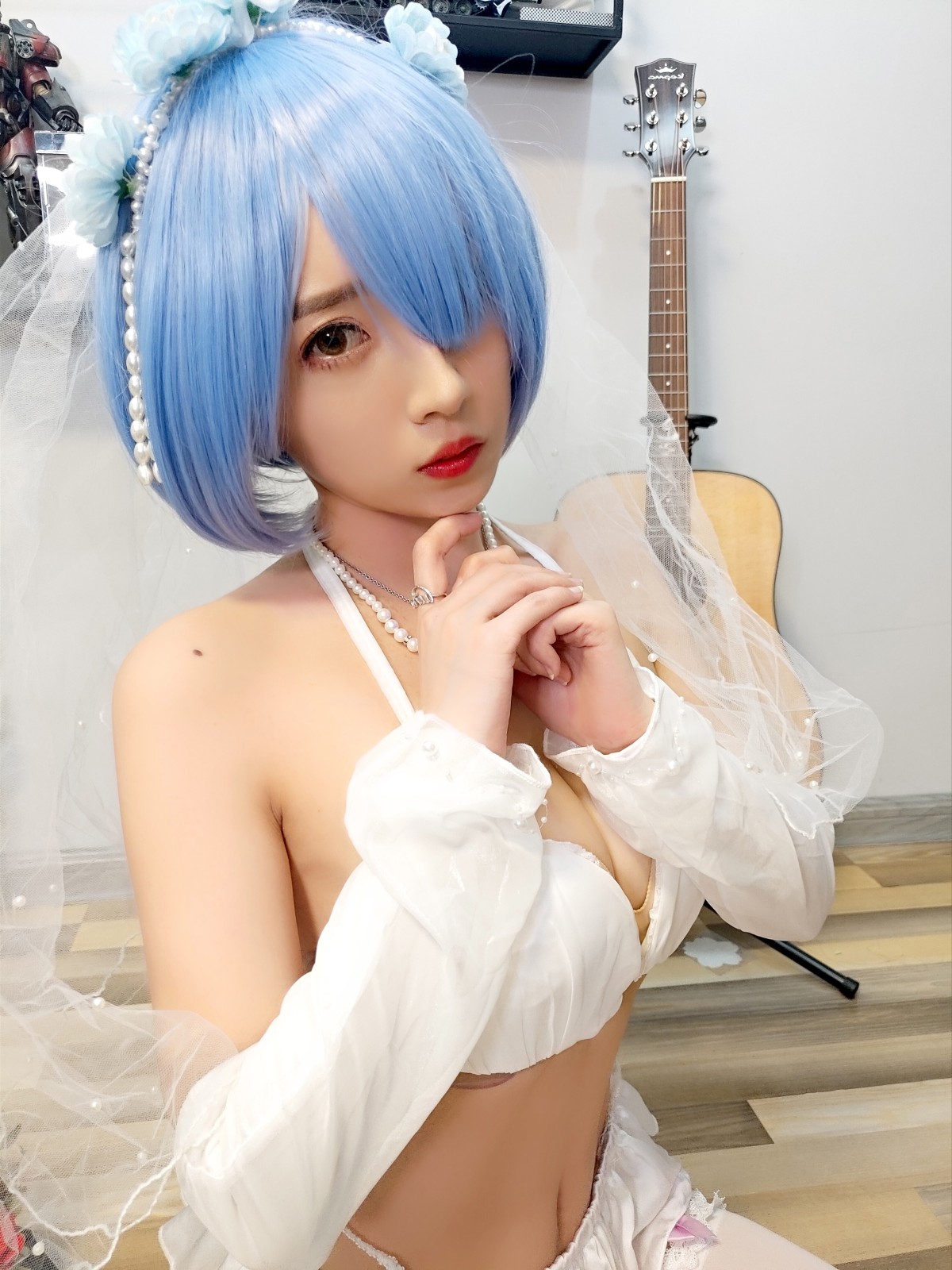 Coser@小巫女露娜 Vol.005 雷姆婚纱 0006 0436844496