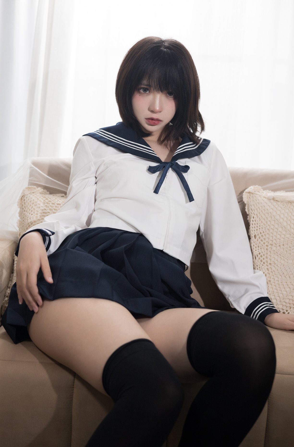 Coser@疯猫ss Vol.068 肉丝黑旗袍 0021