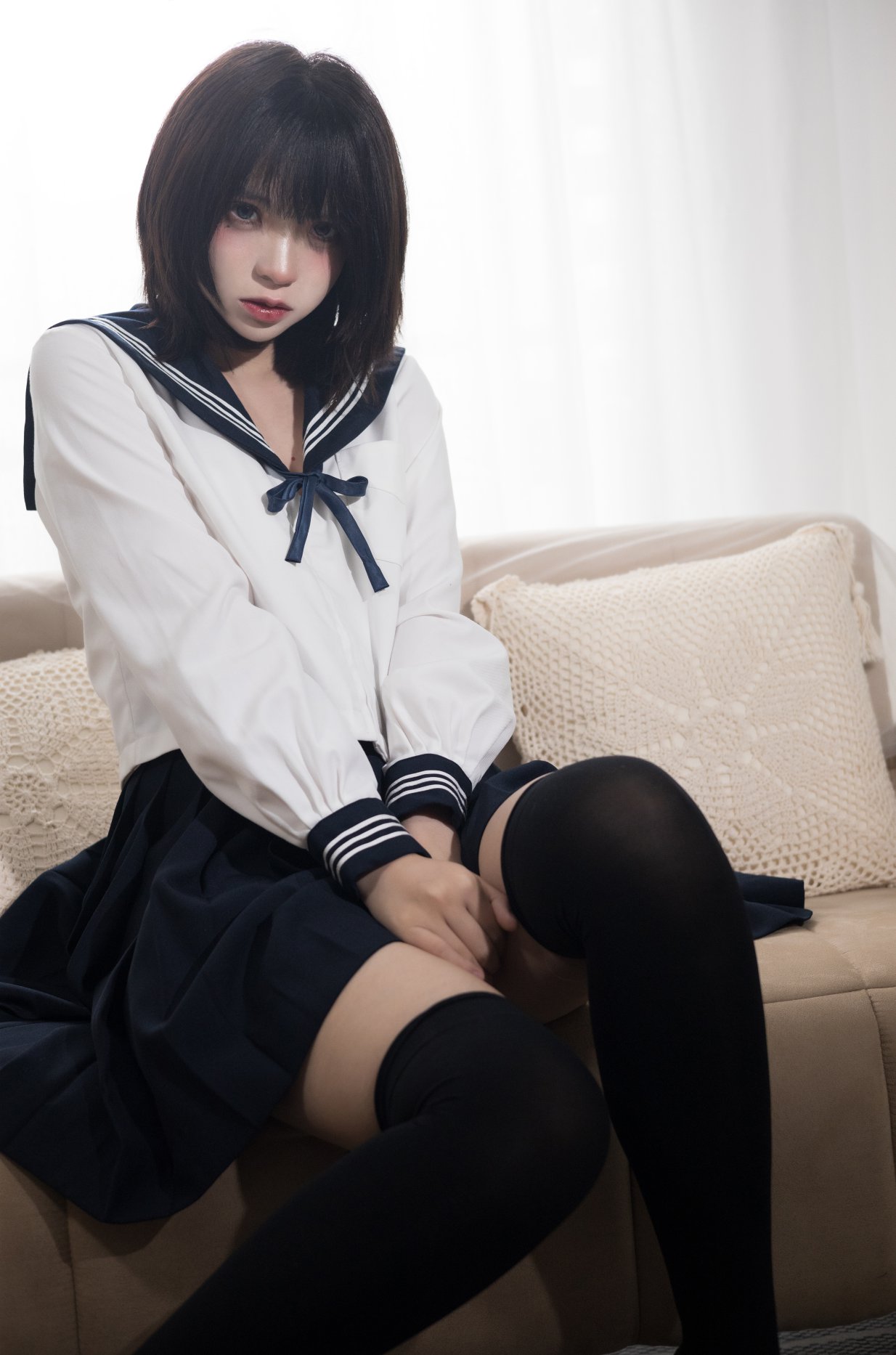 Coser@疯猫ss Vol.068 肉丝黑旗袍 0025