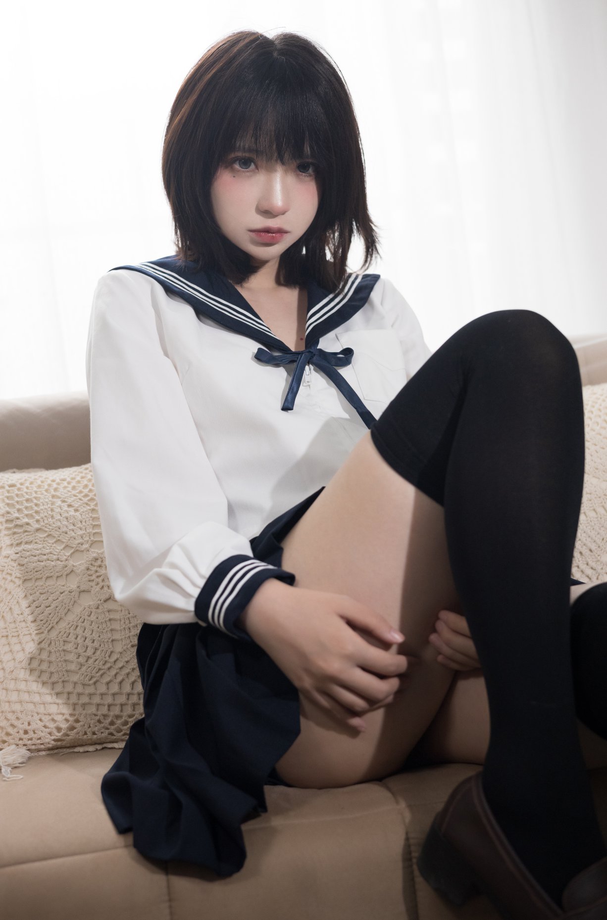 Coser@疯猫ss Vol.068 肉丝黑旗袍 0039