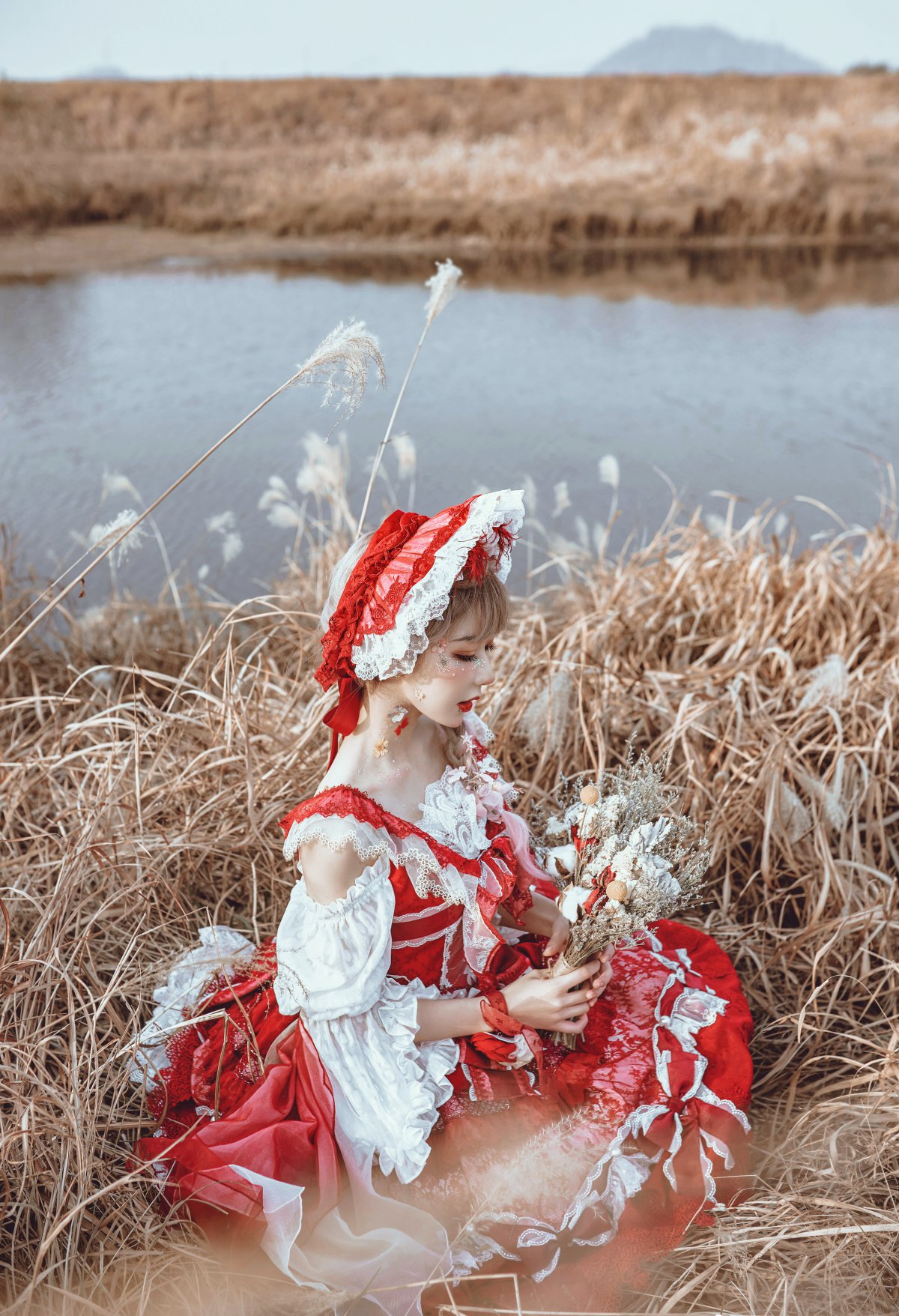 Coser@阿包也是兔娘 Vol.017 lolita红裙 0007