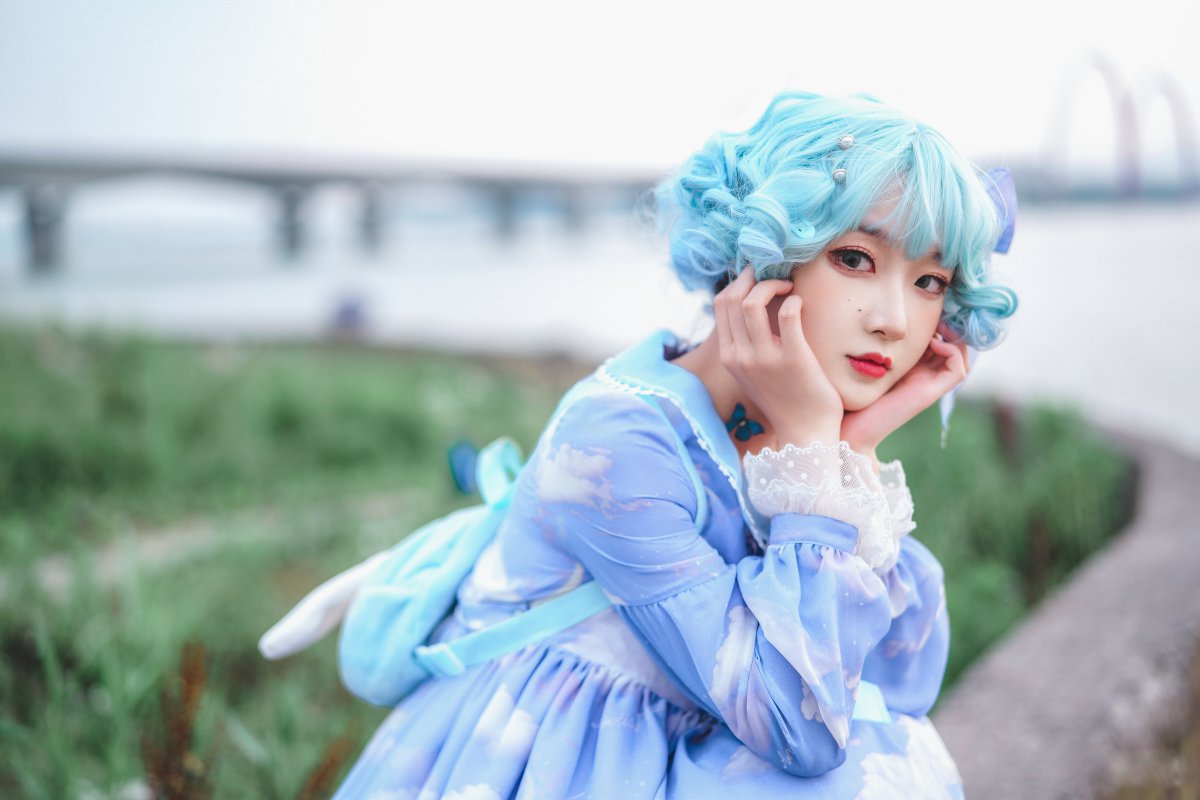 Coser@阿包也是兔娘 Vol.016 lolita蓝裙