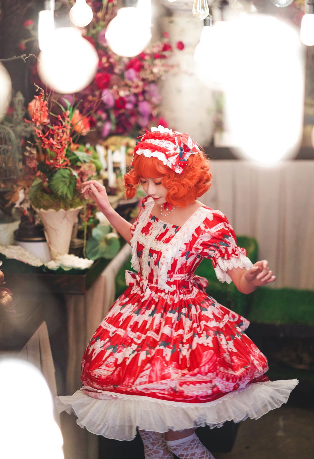 Coser@阿包也是兔娘 Vol.017 lolita红裙 0006