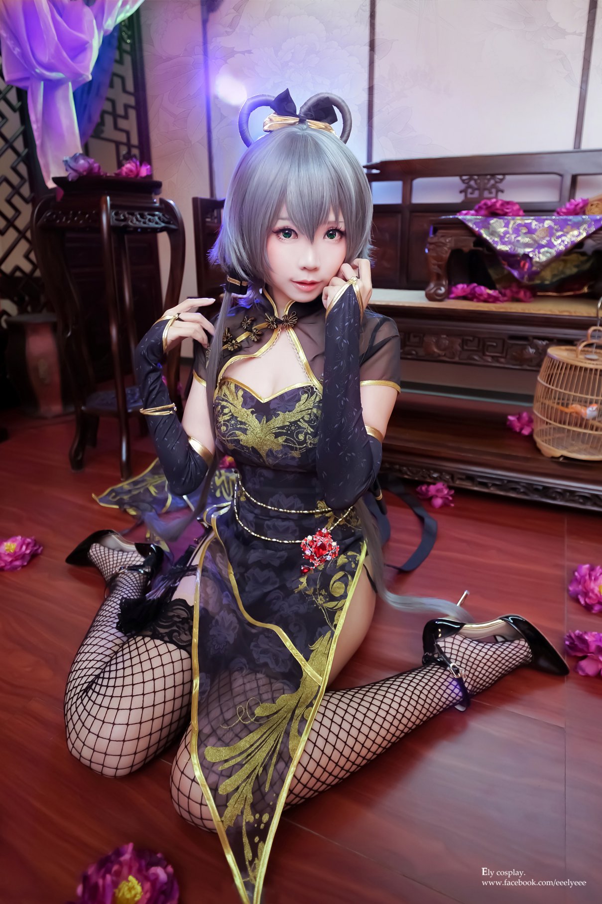 Coser@Ely Vol.011 天依 金丝雀旗袍 0006