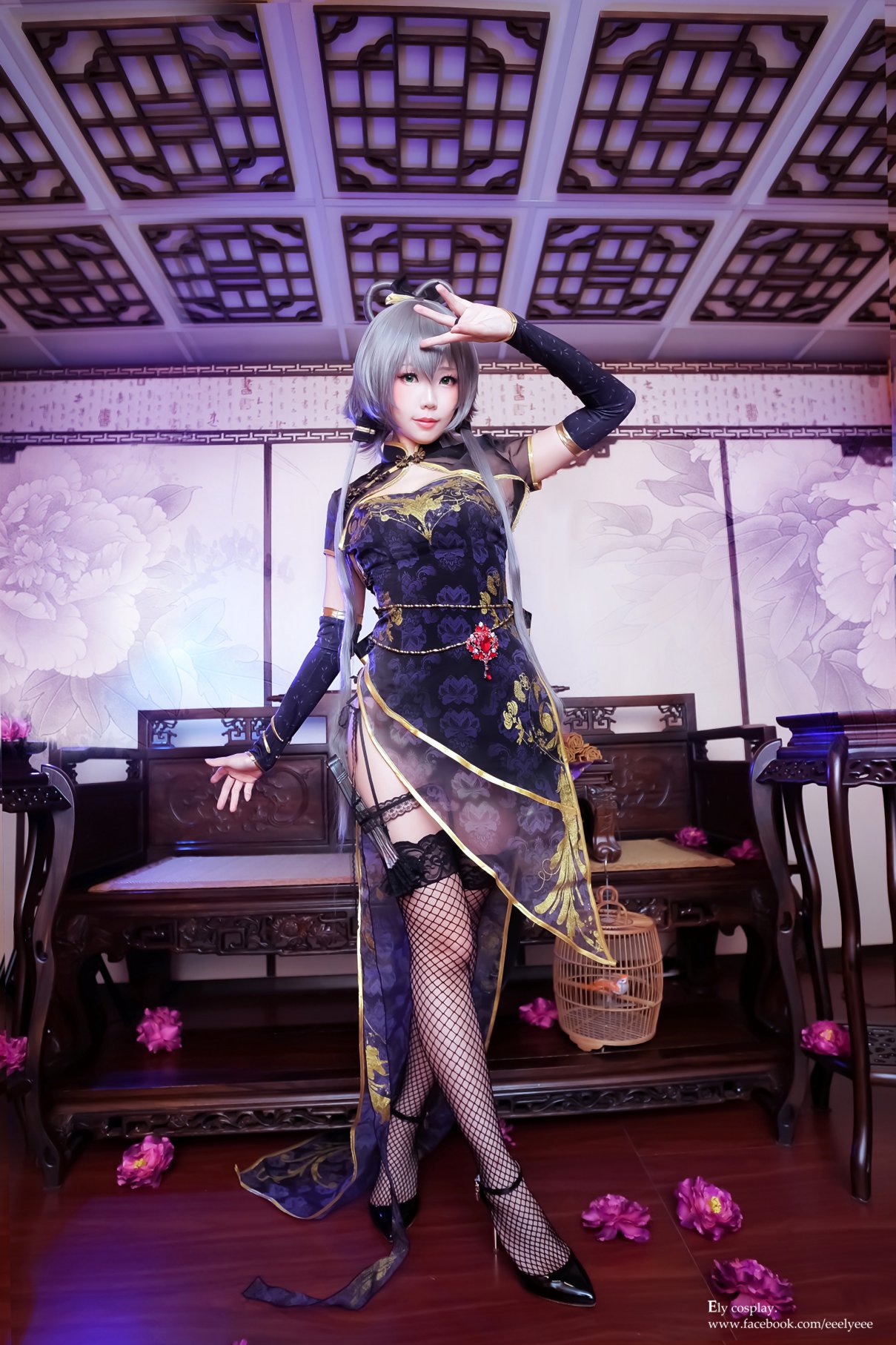 Coser@Ely Vol.011 天依 金丝雀旗袍 0008