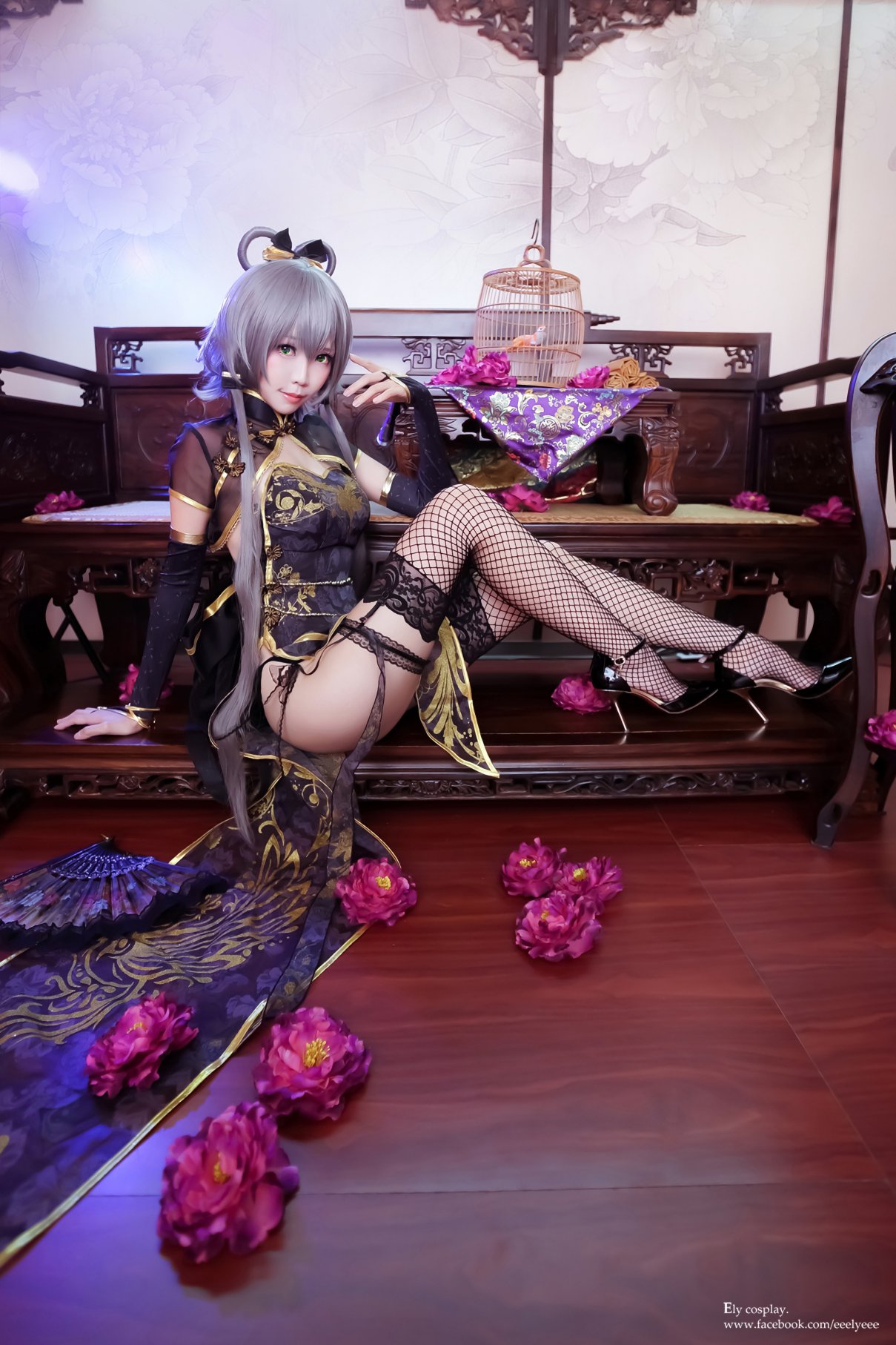 Coser@Ely Vol.011 天依 金丝雀旗袍 0013