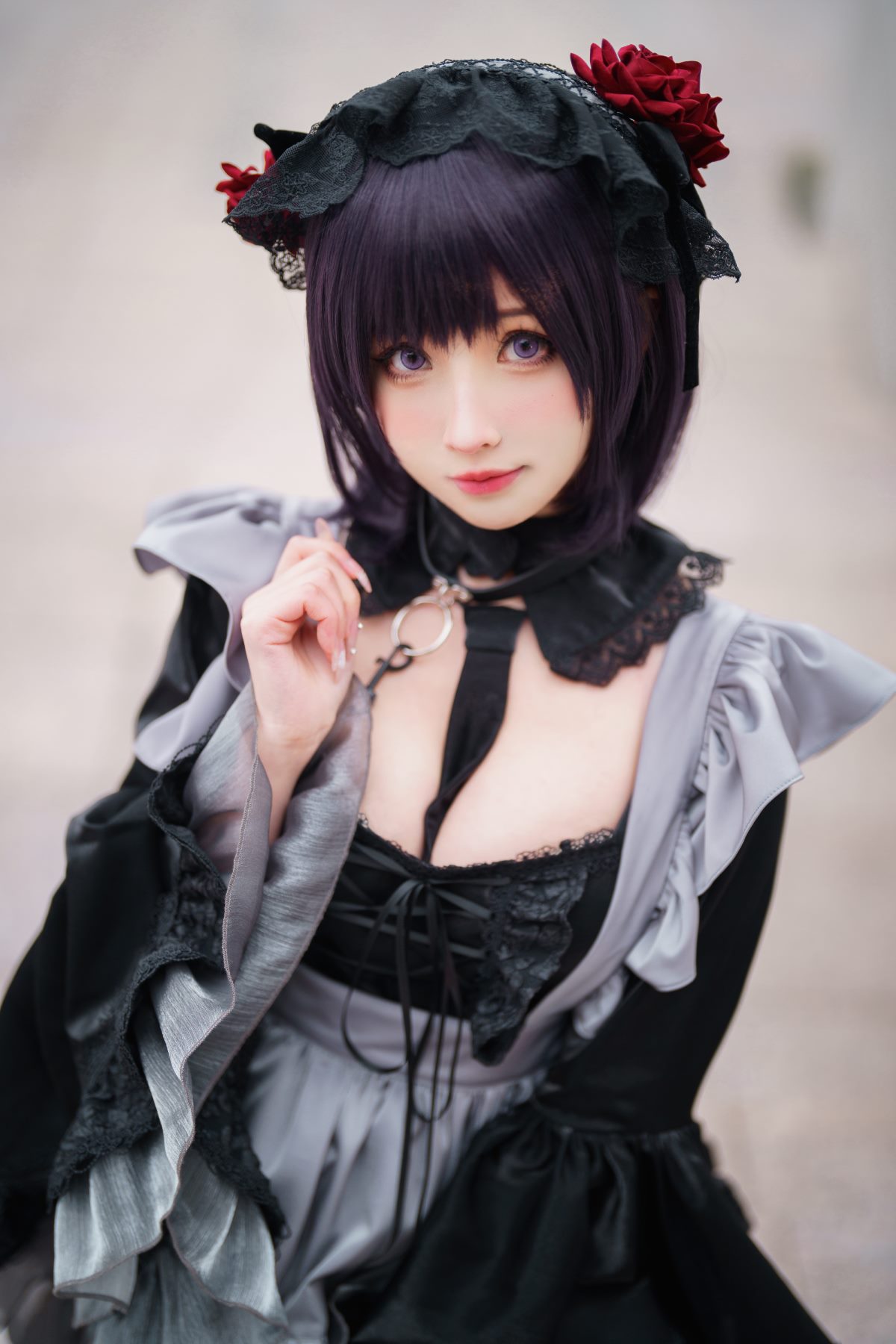 Coser@rioko凉凉子 Vol 085 更衣人偶坠入爱河 喜多川海梦cos黑江雫女仆装 漫展 game 0079 4391031786.jpg