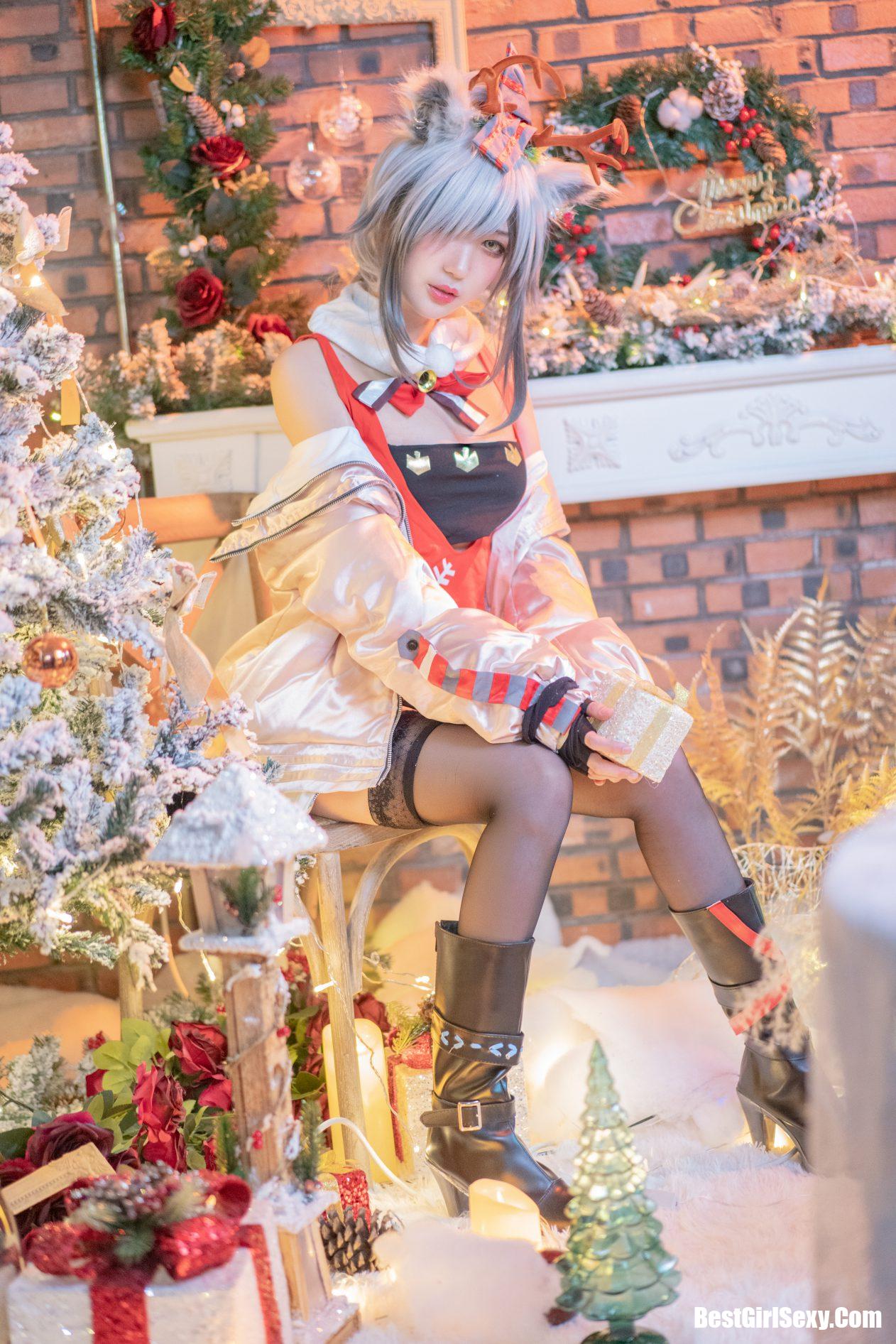 Coser@周叽是可爱兔兔 Vol.032 圣诞黑丝兽耳 2