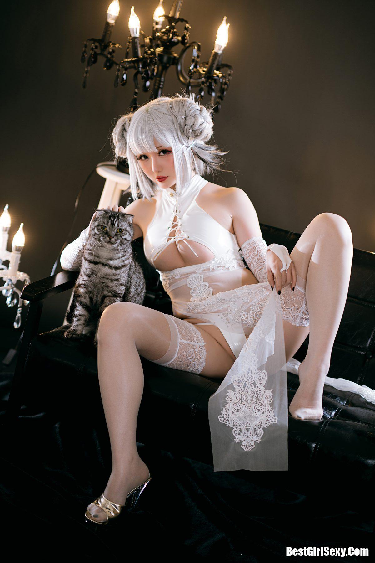 Coser@小姐姐星之迟迟 VOL.082 白狗勾 旗袍 17