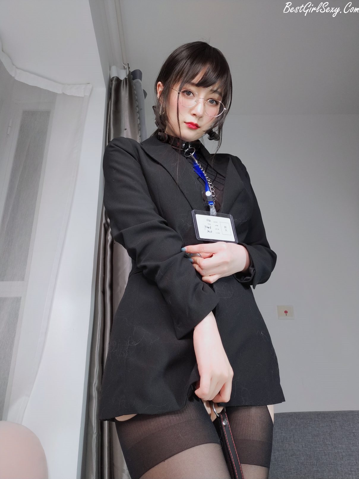 Coser@白银81 Vol.057 自撮り 黑丝情趣 A 0027