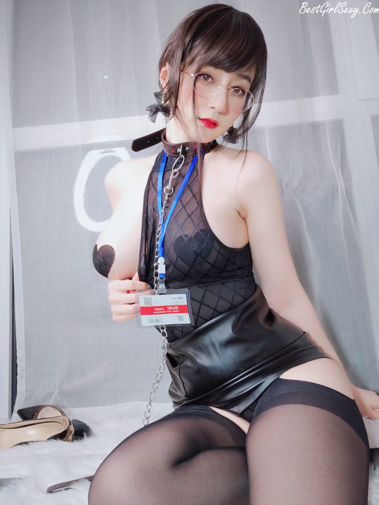 Coser@白银81 Vol.057 自撮り 黑丝情趣 B 057