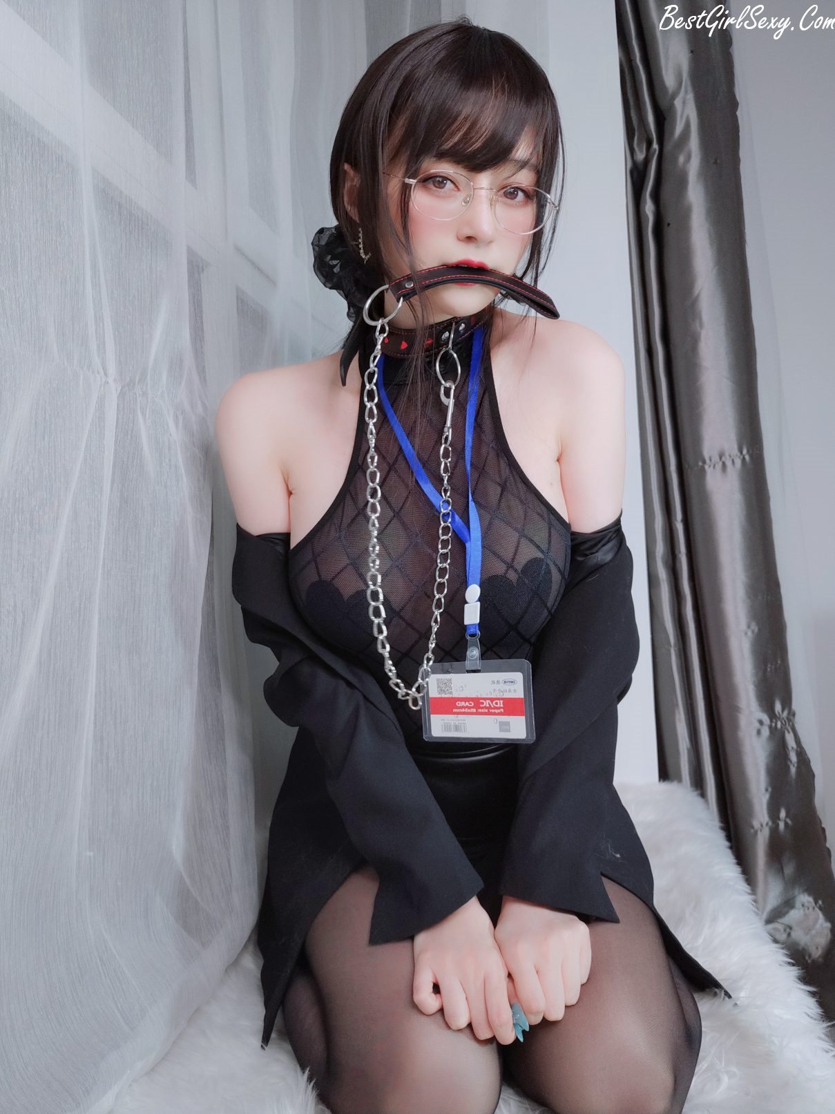 Coser@白银81 Vol.057 自撮り 黑丝情趣 A 0067