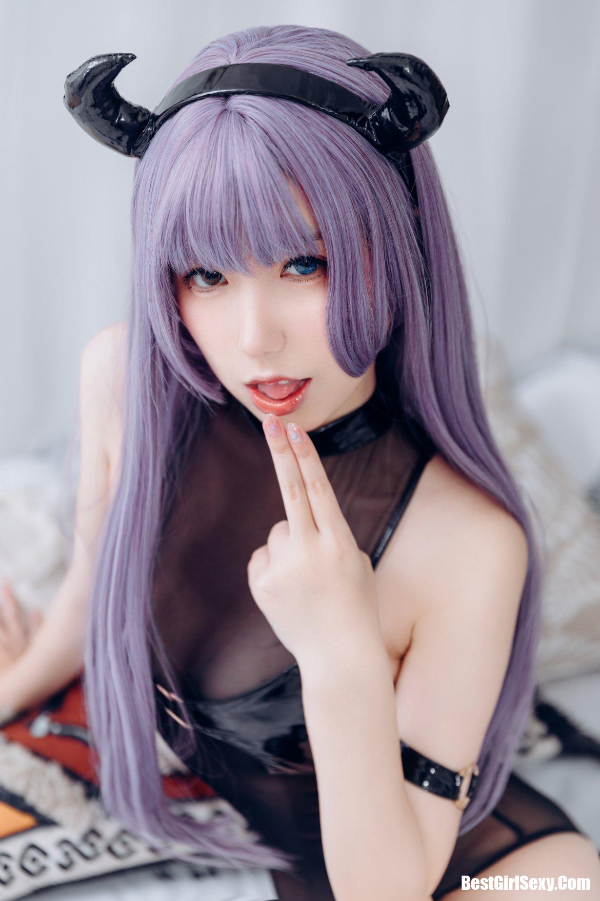 Coser@芋圆侑子 Vol.007 紫发魅魔 18