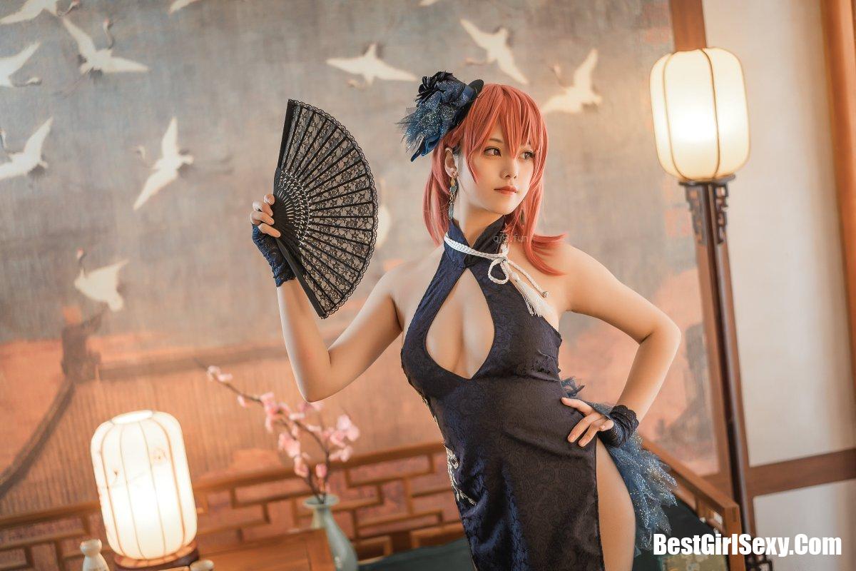 Coser@蜜汁猫裘 Vol.072 黑太子旗袍 12