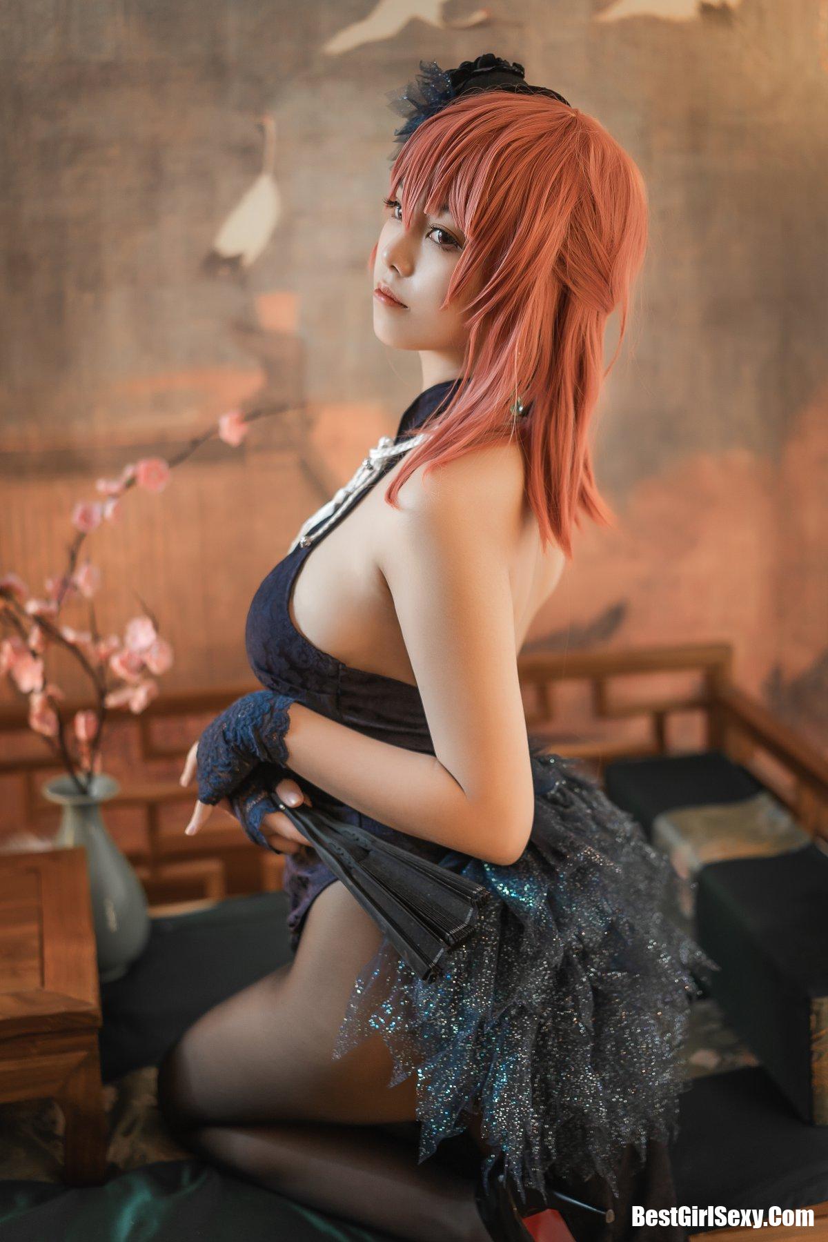 Coser@蜜汁猫裘 Vol.072 黑太子旗袍 18