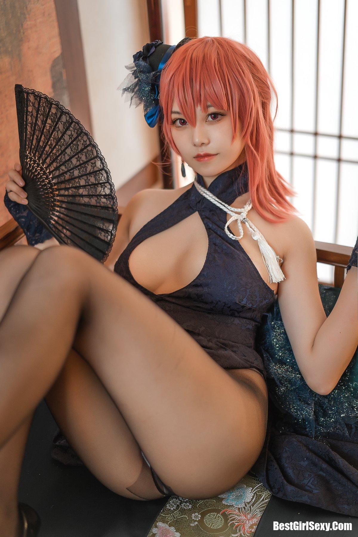 Coser@蜜汁猫裘 Vol.072 黑太子旗袍 30