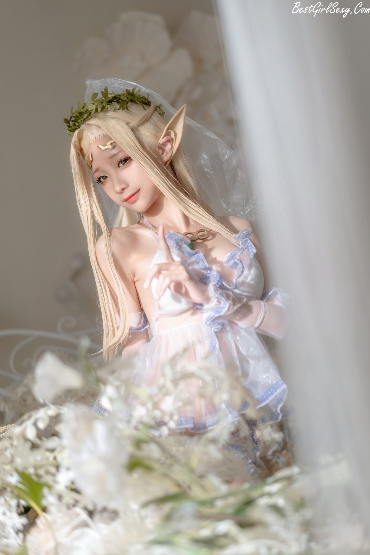 Coser@蠢沫沫 Vol.118 白精灵 A 0014