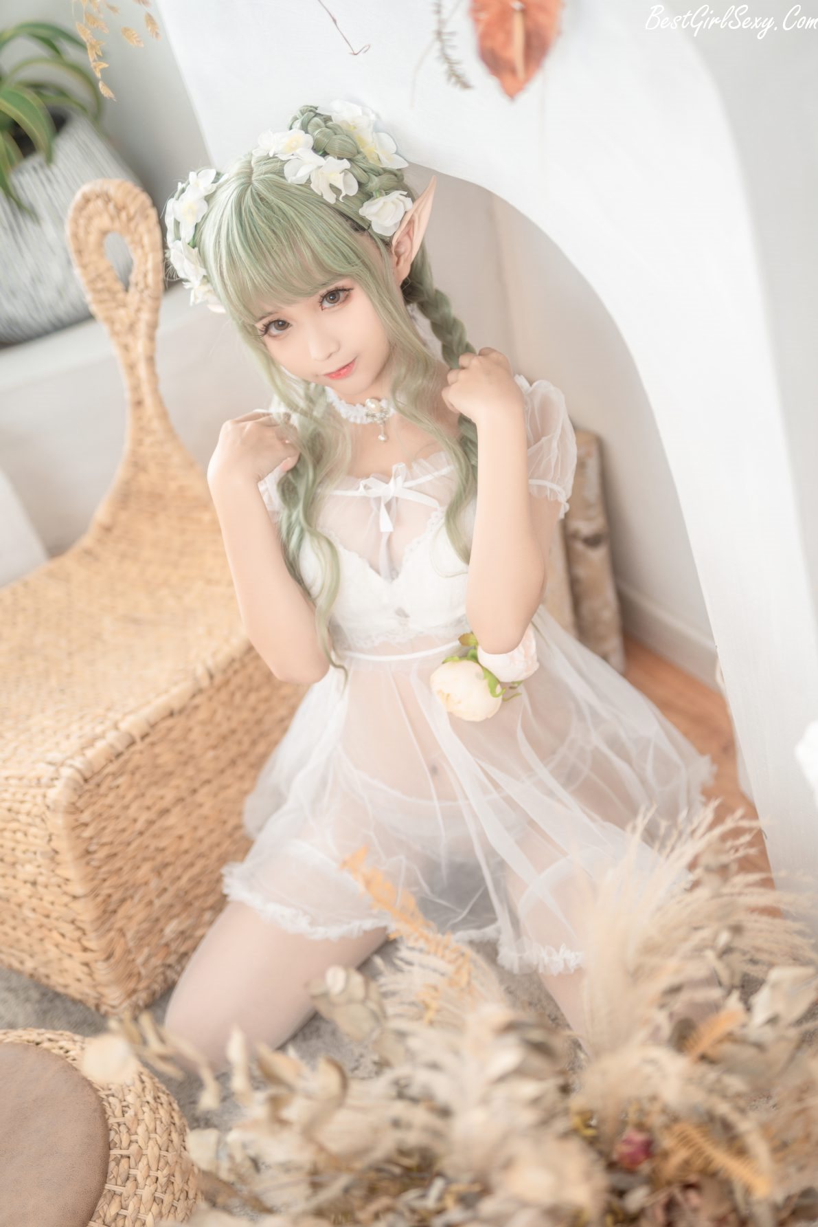 Coser@蠢沫沫 Vol.121 尖耳国度 绿精灵 0036