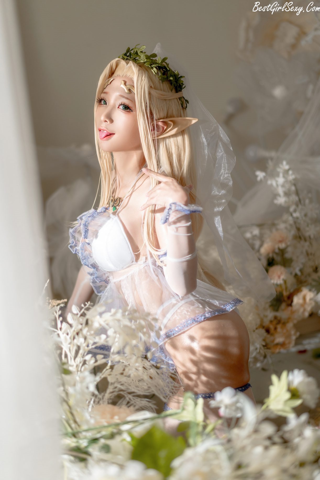 Coser@蠢沫沫 Vol.118 白精灵 A 0058