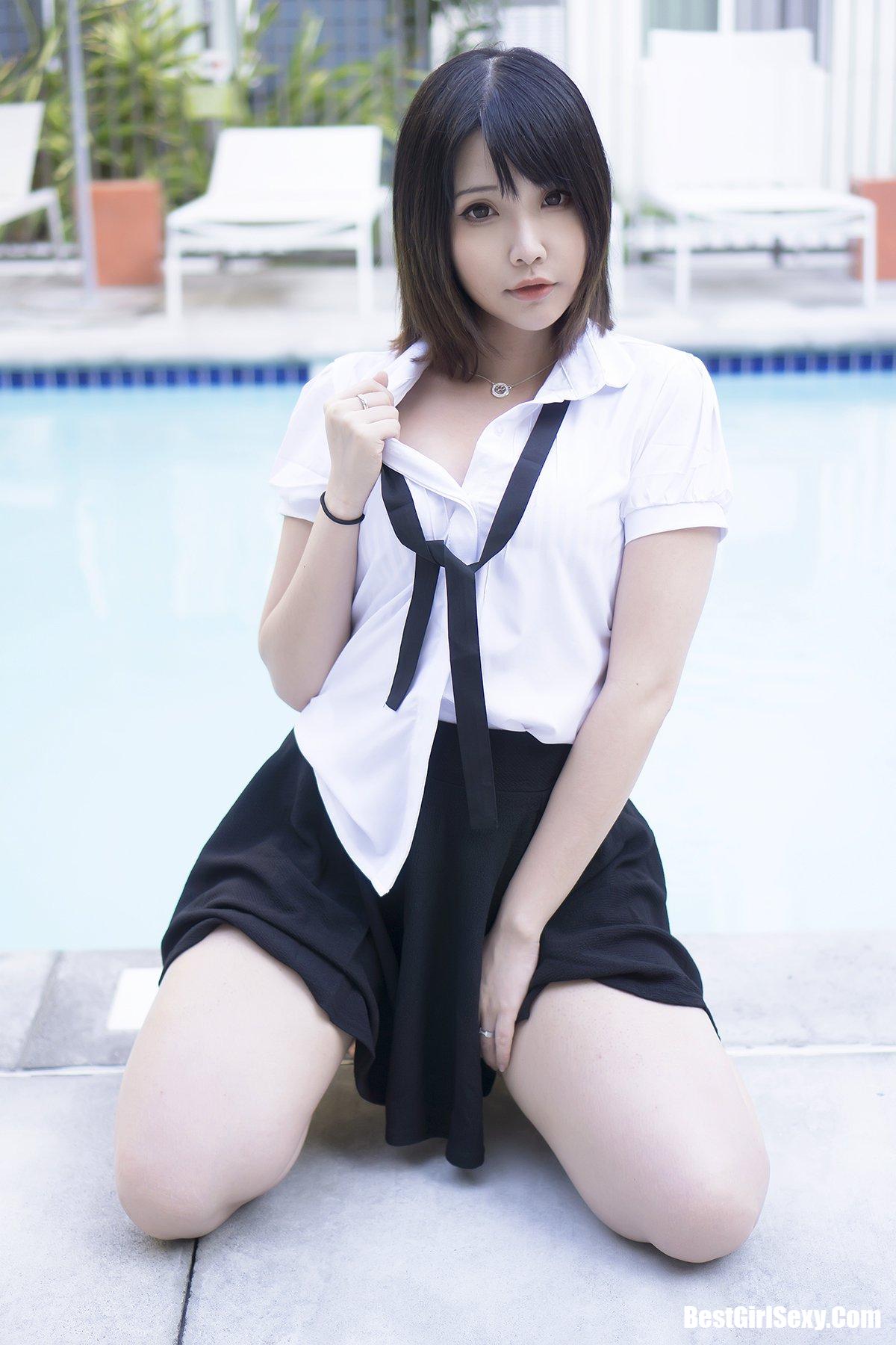 Coser@Hana Bunny - Wet Shirt Casual 1