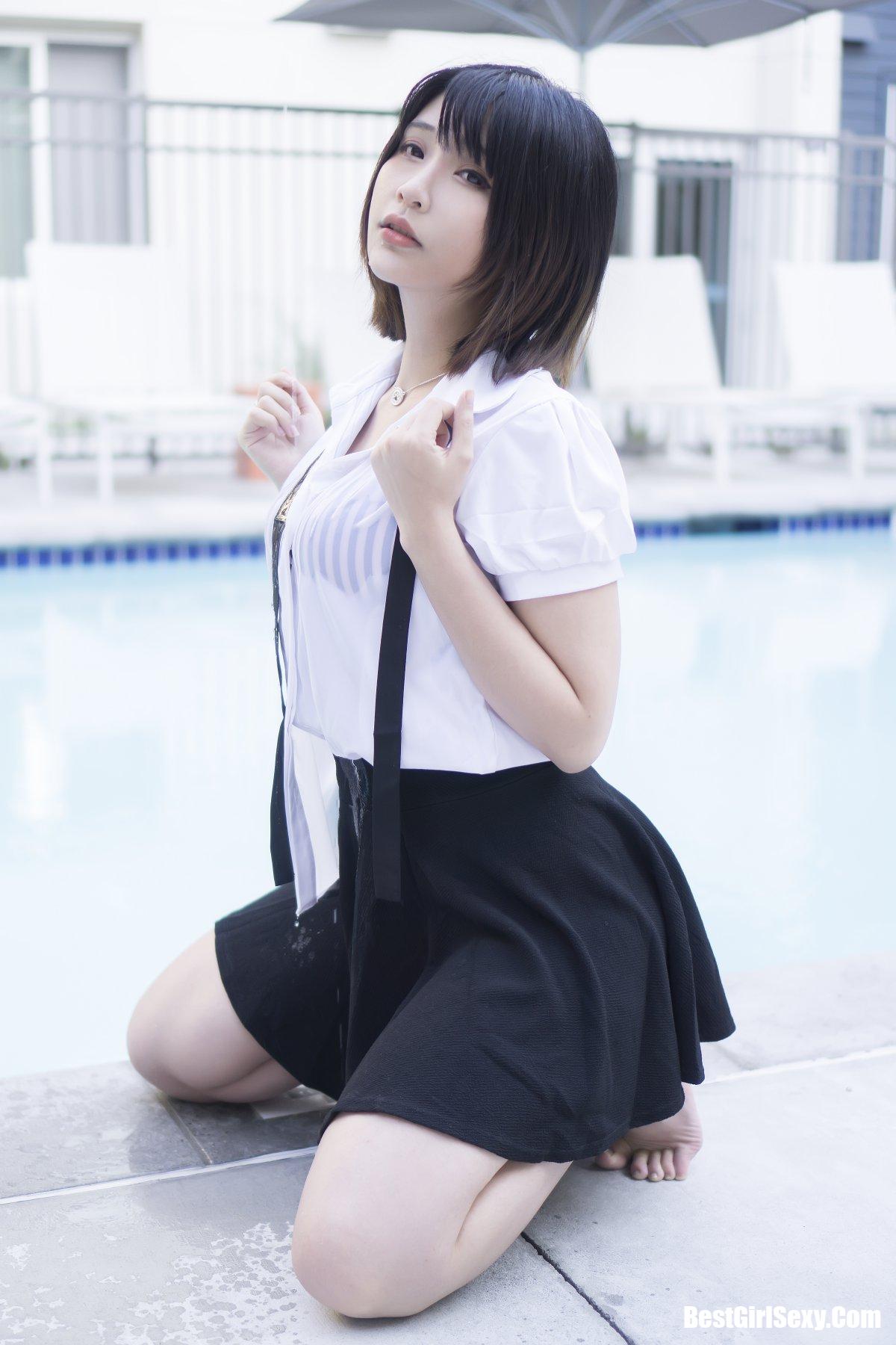 Coser@Hana Bunny - Wet Shirt Casual 5