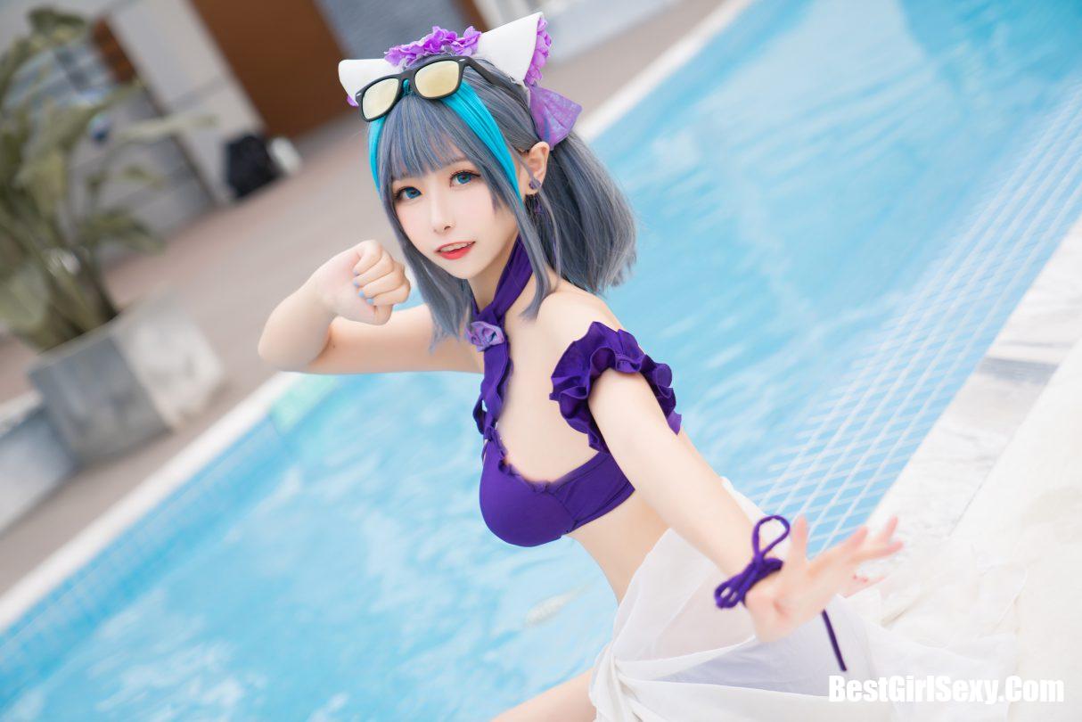 Coser@Momoko葵葵 Vol.017 柴郡水着 23