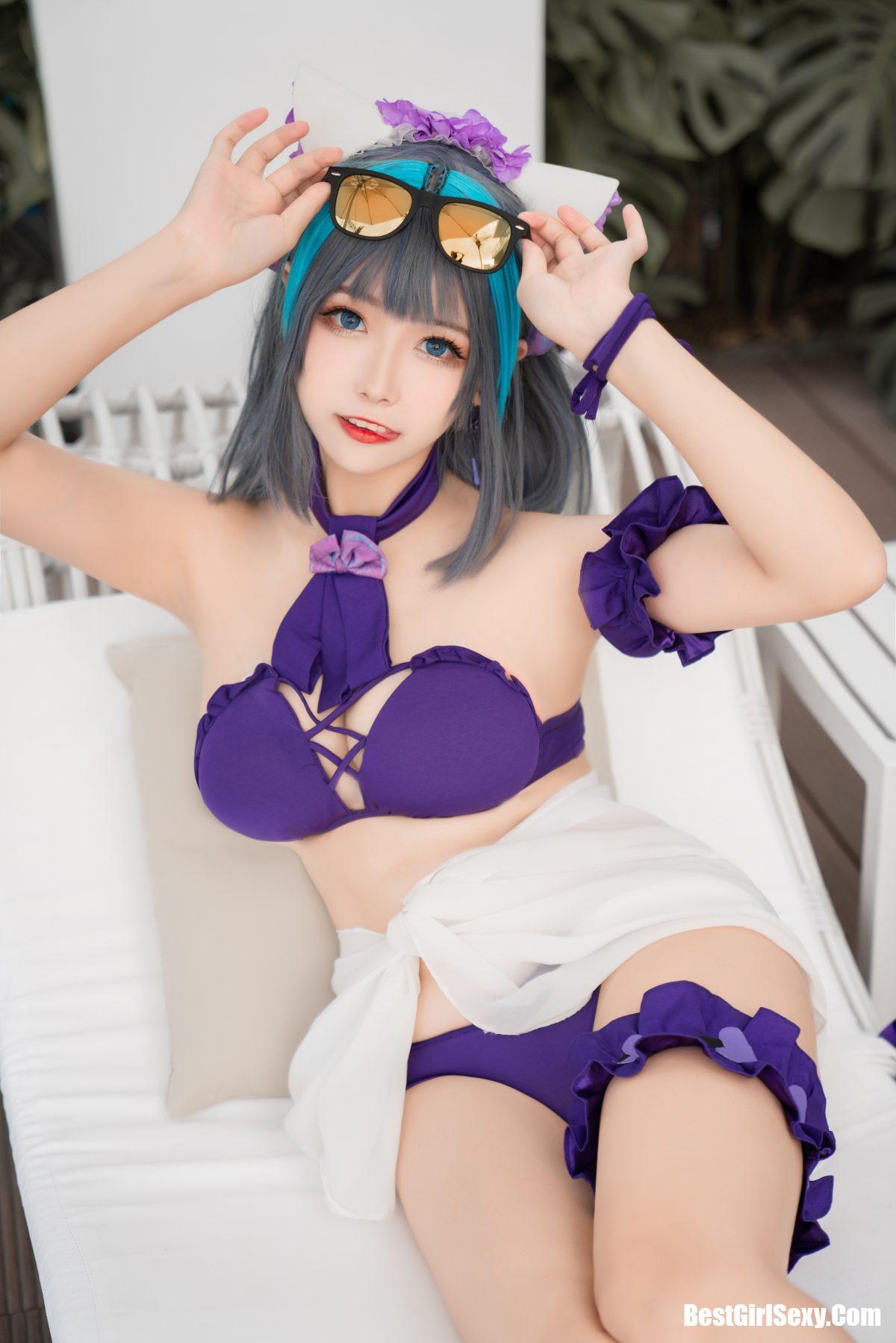 Coser@Momoko葵葵 Vol.017 柴郡水着 31