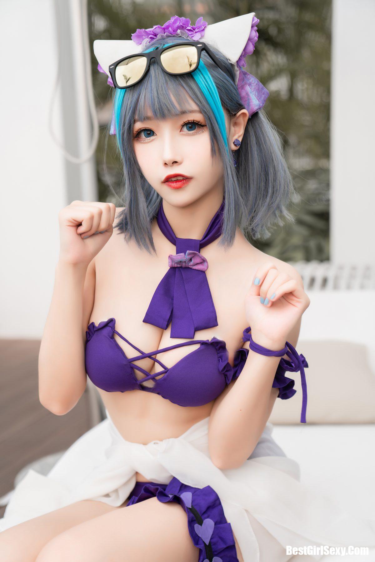 Coser@Momoko葵葵 Vol.017 柴郡水着 33