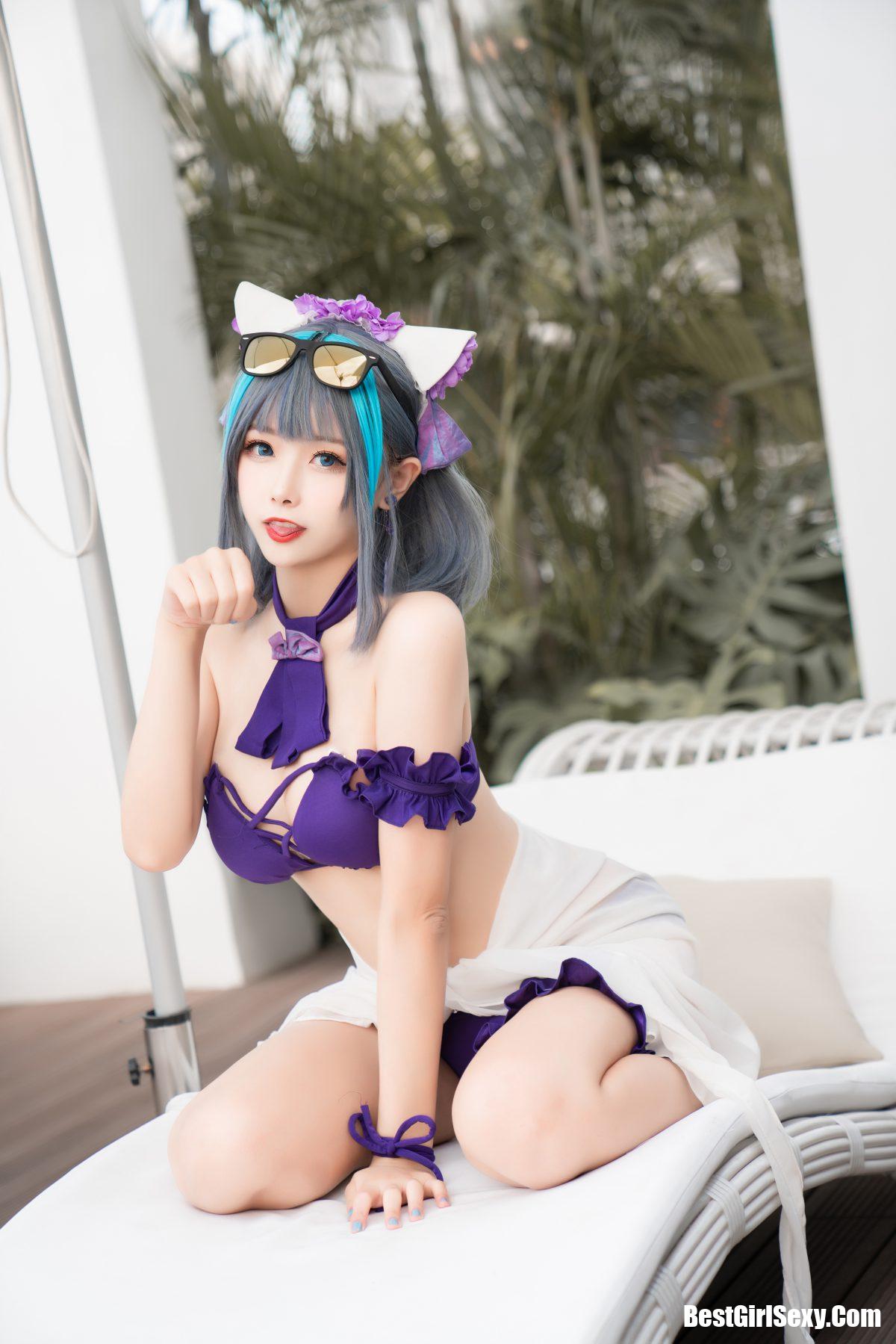 Coser@Momoko葵葵 Vol.017 柴郡水着 37