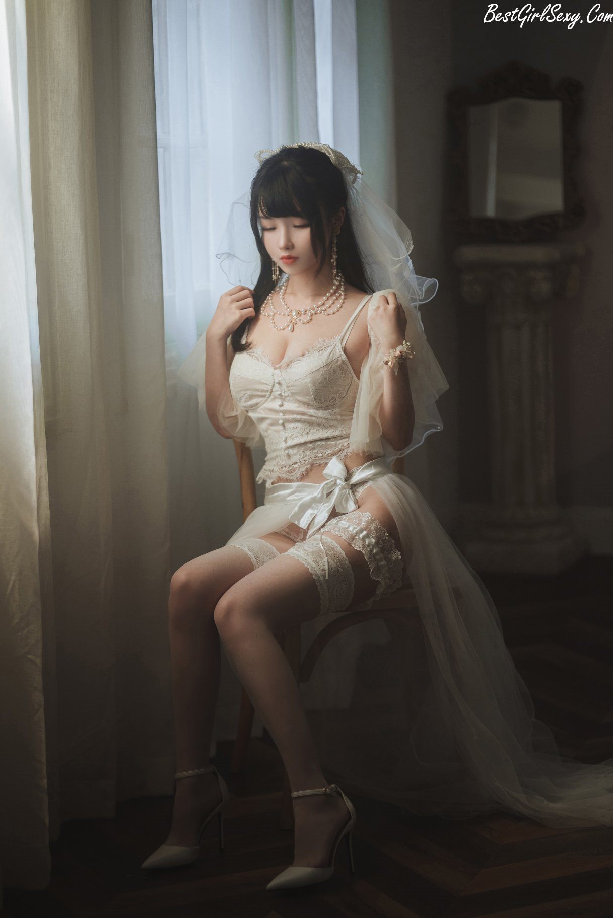 Coser@rioko凉凉子 Vol.069 透明婚纱 0004