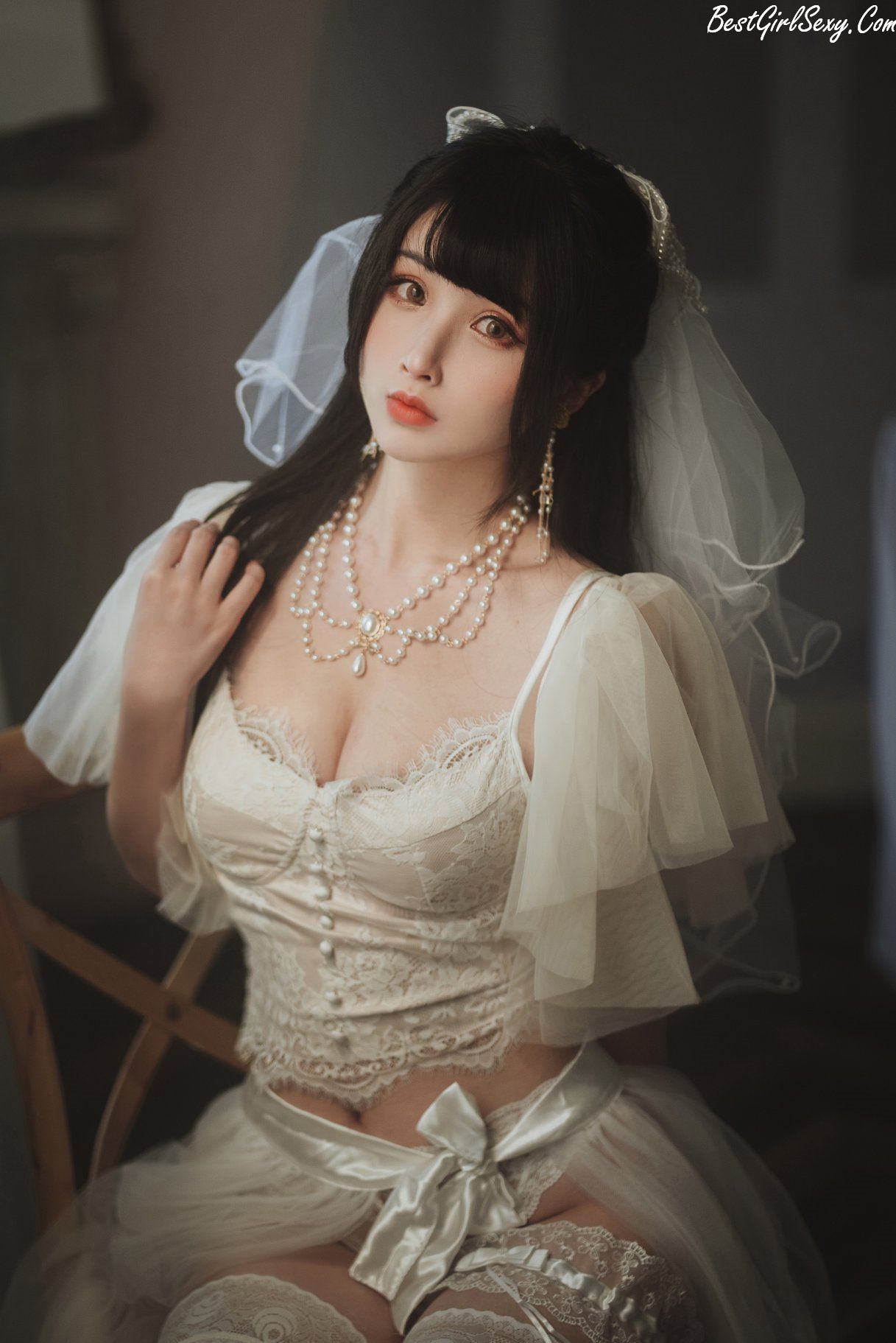 Coser@rioko凉凉子 Vol.069 透明婚纱 0005